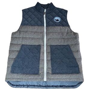 Vans Quilted Blue corduroy, tweed down-fill vest! Men’s L, brand patch, pockets!